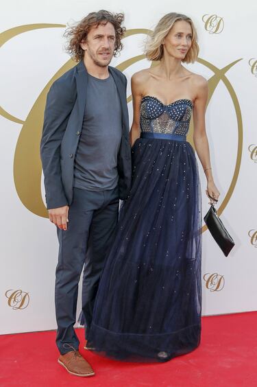 Carles Puyol and partner Vanesa Lorenzo.