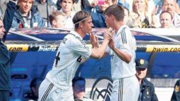 Guti participó en el 2-0 al Valladolid.