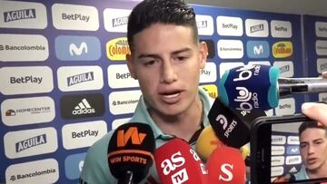 James Rodríguez agradeció el apoyo de la afición en la victoria de Colombia 1-0 sobre Venezuela por las Eliminatorias.