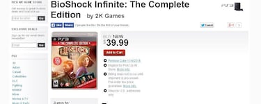 BioShock Infinite: Complete Edition es listado por GameStop