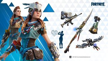 Imagen oficial del lote de objetos de Aloy en Fortnite