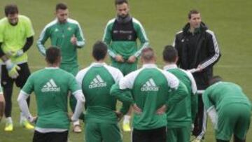 juan Merino en un entrenamiento