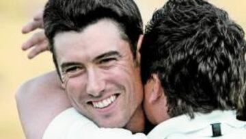 Ross Fischer, tras su victoria.