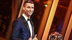 Cristiano Ronaldo, tras haber ganado su quinto Bal&oacute;n de Oro.