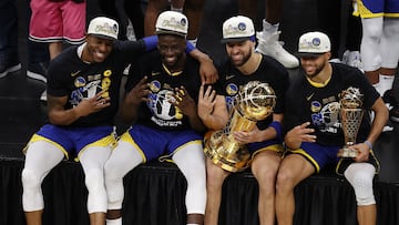 The Golden State Warriors are champions of the NBA for the fourth time in eight years after beating Boston in Game 6. Steph Curry was named Finals MVP.