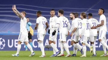 Kroos y el Real Madrid celebran el primer gol al Inter.