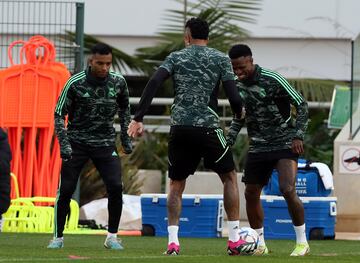 Rodrygo, Militao y Vinicius.