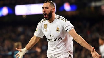 El delantero franc&eacute;s del Real Madrid, Karim Benzema, durante un partido.