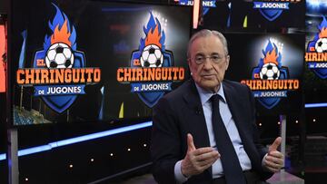 El presidente del Real Madrid, Florentino Pérez, durante su entrevista en El Chiringuito.