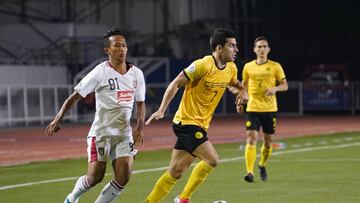 Bienve Mara&ntilde;&oacute;n, delantero espa&ntilde;ol de Ceres Negros, durante un partido de AFC Cup.