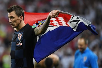 Mario Manduzkic celebra el triunfo croata. Fotografía tomada por Yuri Cortez al final del partido.