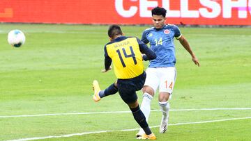 Luis Díaz en el partido ante Ecuador de 2020