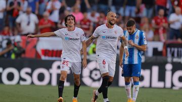 04/05/23  PARTIDO PRIMERA DIVISION 
SEVILLA - ESPANYOL  
PRIMER GOL BRYAN GIL 1-0 ALEGRIA 