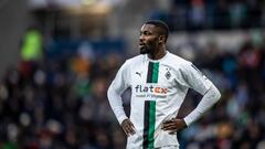 SINSHEIM, GERMANY - JANUARY 28: Marcus Thuram of Borussia Moenchengladbach is seen during the Bundesliga match between TSG Hoffenheim and Borussia Moenchengladbach at PreZero-Arena on January 28, 2023 in Sinsheim, Germany. (Photo by Christian Verheyen/Borussia Moenchengladbach via Getty Images)