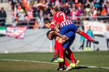  Ludmila Da Silva, del Atletico de Madrid Femenino, celebra el segundo gol conseguido ante el FC Barcelona