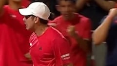 Nadie vive la Copa Davis como Nicolás Massú y este festejo después del triunfo de Chile ante Serbia lo confirma