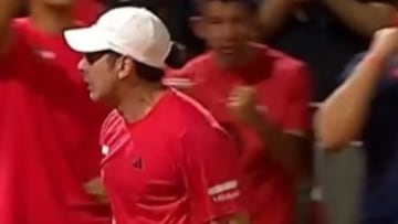 Nadie vive la Copa Davis como Nicolás Massú y este festejo después del triunfo de Chile ante Serbia lo confirma