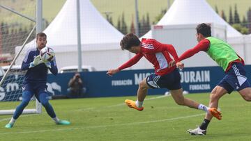 Abde durante una sesión de entrenamiento.