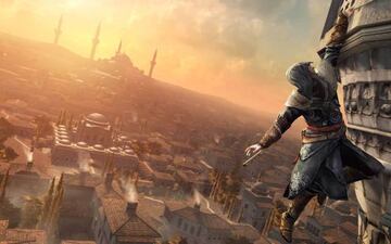 Ezio colgado sobre Constantinopla. 