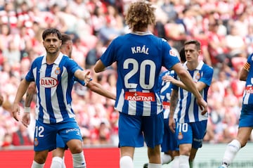 Álvaro Tejero, tras su gol al Athletic de Bilbao.
