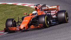 GRA356. MONTMELÓ (BARCELONA), 10/03/2017.- El piloto español de McLaren, Fernando Alonso, durante la cuarta y última jornada de la segunda tanda de entrenamientos oficiales de pretemporada en el Circuito de Barcelona-Cataluña. EFE/Toni Albir