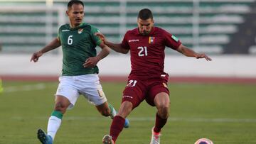 Alexander Gonz&aacute;lez, durante el Bolivia - Venezuela del pasado jueves.