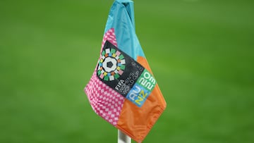 Soccer Football - FIFA Women’s World Cup Australia and New Zealand 2023 - Group B - Australia v Republic of Ireland - Stadium Australia, Sydney, Australia - July 20, 2023 General view of the corner flag REUTERS/Carl Recine