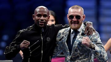 Rueda de prensa tras el combate entre Floyd Mayweather y Conor McGregor.