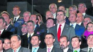 Asistentes ayer al palco de autoridades del Bernabéu