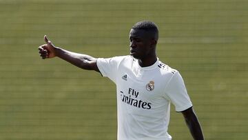 Vinicius, en un partido con el Castilla.