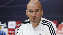 Zidane, en la conferencia de prensa de este martes.