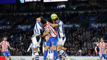 Pellegrino Matarazzo debutó como entrenador de la Real Sociedad en el partido contra el Atlético de Madrid en Anoeta del pasado 4 de enero. EFE/Juan Herrero