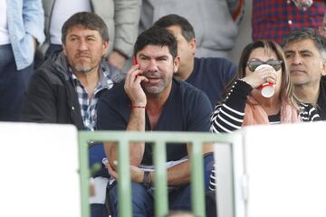 El presidente de Temuco Marcelo Salas durante el partido de primera division contra Palestino disputado en el estadio La Cisterna de Santiago, Chile