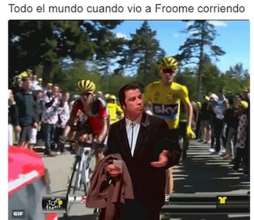 Las redes se inundan con memes de la carrera a pie de Froome