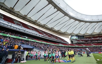 El partido entre el Atlético y el Madrid CFF en el Wanda en imágenes