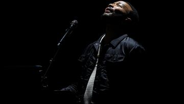 John Legend rehearses at the United Center, on Day 3 of the Democratic National Convention (DNC) in Chicago, Illinois, U.S., August 21, 2024. REUTERS/Kevin Wurm