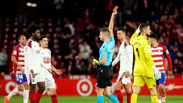 15/11/22 PARTIDO SEGUNDA DIVISION
GRANADA - ALBACETE
TARJETA ROJA EXPULSION BOYOMO
ARBITRO MORENO ARAGON