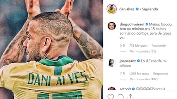 Dani Alves busca trabajo: "¿Dónde dejo mi currículo?"