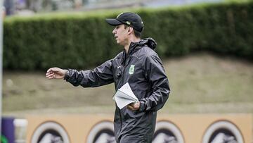 Jhon Jairo Bodmer en un entrenamiento de Atlético Nacional.