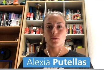 Alexia Putellas, capitana del Barça, durante Caixa Bank Talks, por videoconferencia.