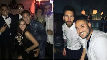 Neymar y Messi en la fiesta de cumpleaños