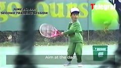 Sale a la luz vídeo de Novak Djokovic en su primer entrenamiento en el tenis