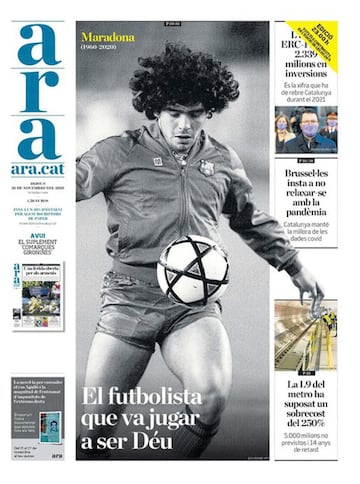 Así vivió la prensa internacional el fallecimiento de Maradona: algunas portadas pasarán a la historia