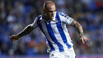 Sandro con la Real Sociedad. 