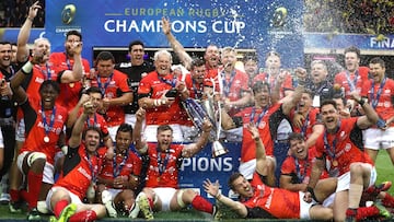 El Saracens celebra su victoria en la European Rugby Champions Cup.