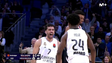 ¡De qué planeta viniste, Campazzo! Brutal canastón sobre la bocina para poner en pie al Movistar Arena