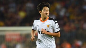 Lee Kang-In of Valencia CF during the match FC Barcelona v Valencia CF, of LaLiga, 2019/2019 season, date 4. Camp Nou Stadium. Barcelona, Spain, 14 Sep 2019. (Photo by pressinphoto/Sipa USA)