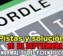 Wordle en español, científico y tildes para el reto de hoy 16 de septiembre: pistas y solución