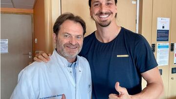 El Dr. Bertrand Sonnery-Cottet junto a Ibrahimovic en una publicación de Instagram.