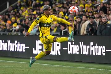 Cucho Hernandez was on the scoresheet in Columbus' first leg victory.